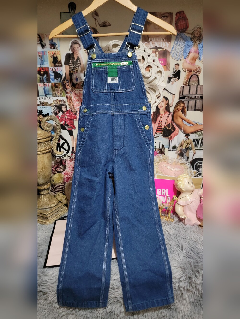 NWT Liberty Kids Denim Jean Overalls